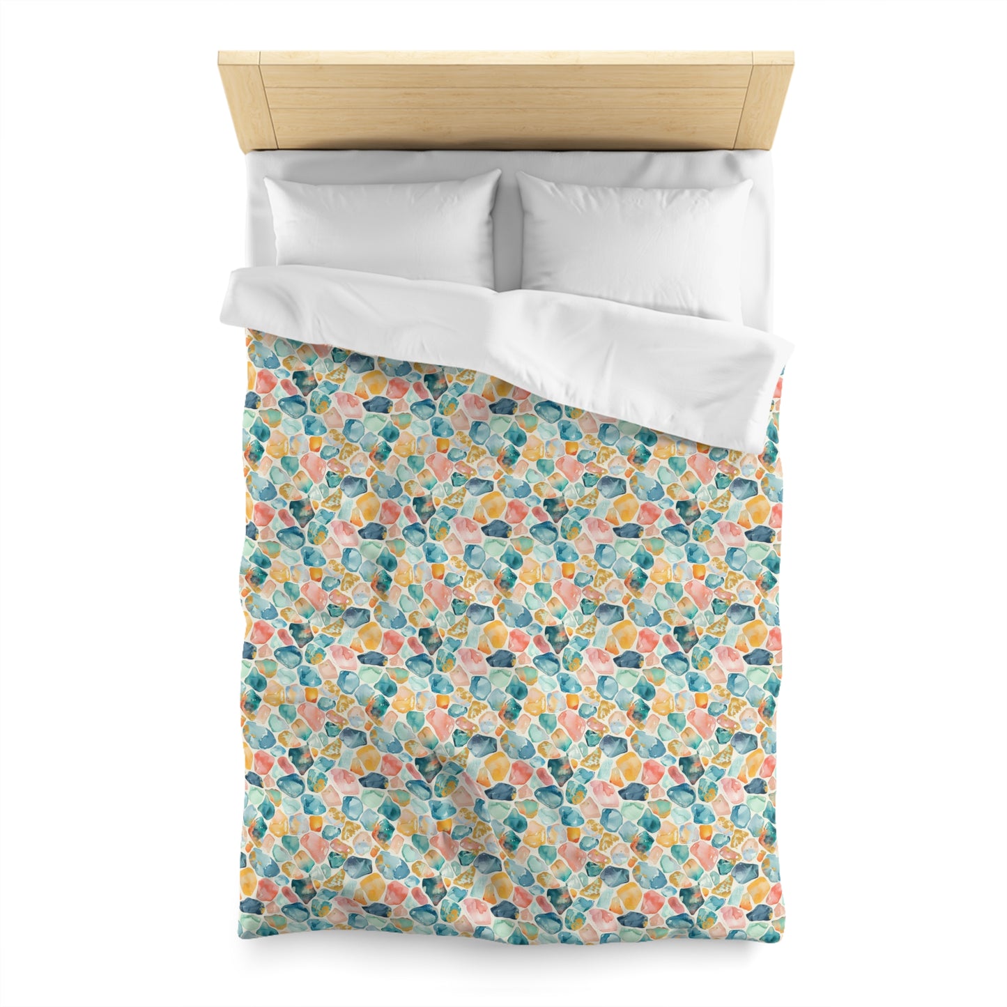 Ocean Pebble Drift Microfiber Duvet Cover