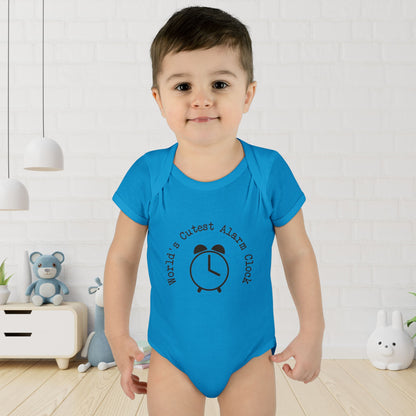 World's Cutest Alarm Clock Infant Onesie