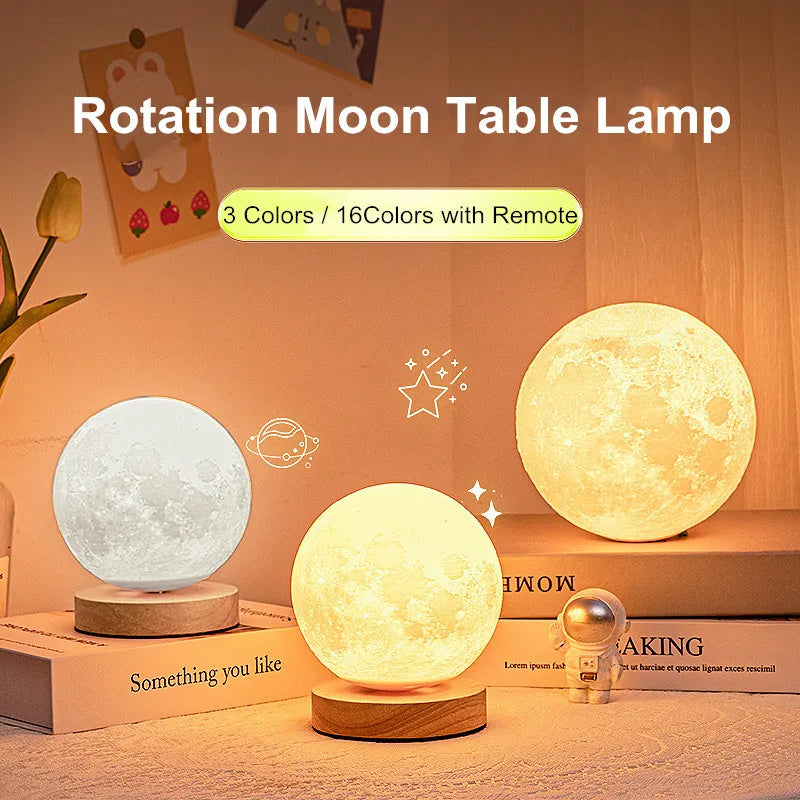 Levitating Moon Color-Changing Lamp Touch Control