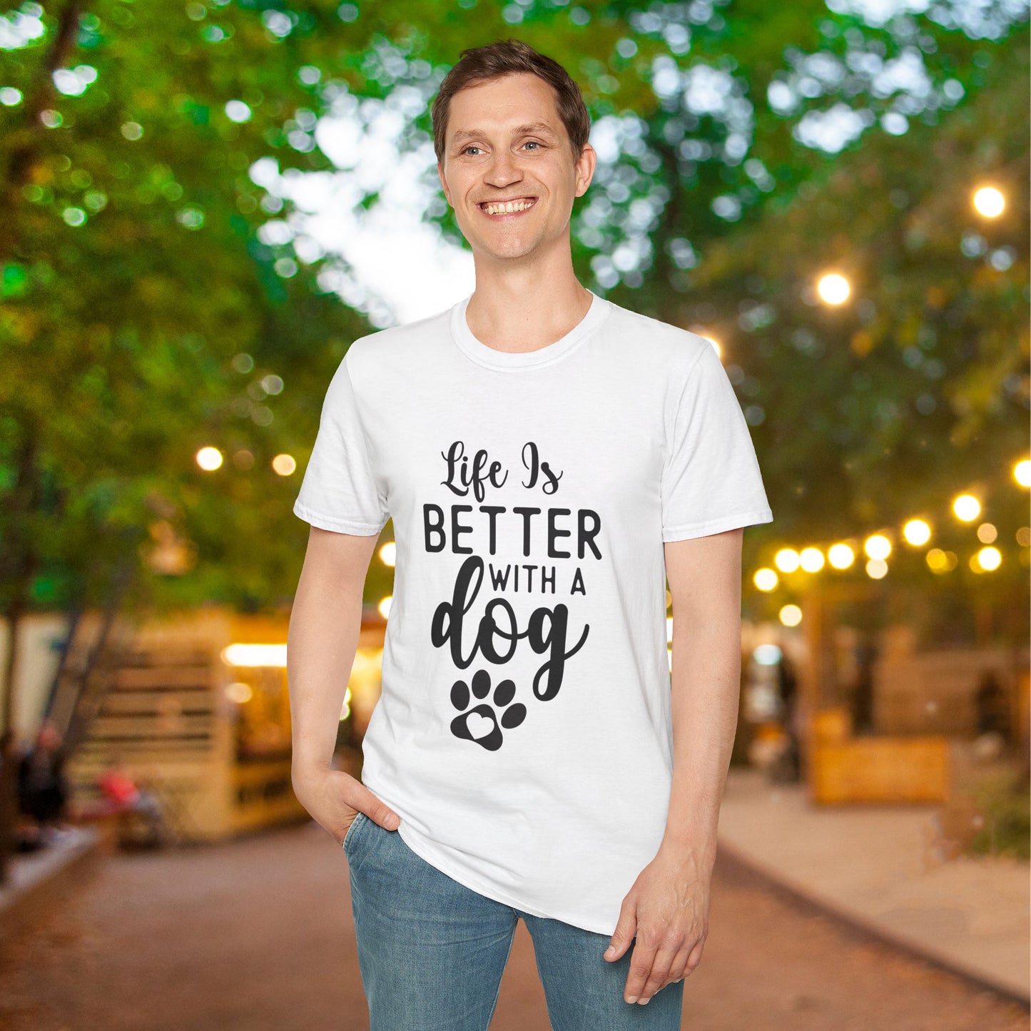 Life Is Better With A Dog Adult T-shirt