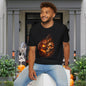 Crumbling Jack-O'-Lantern Skull Adult T-shirt