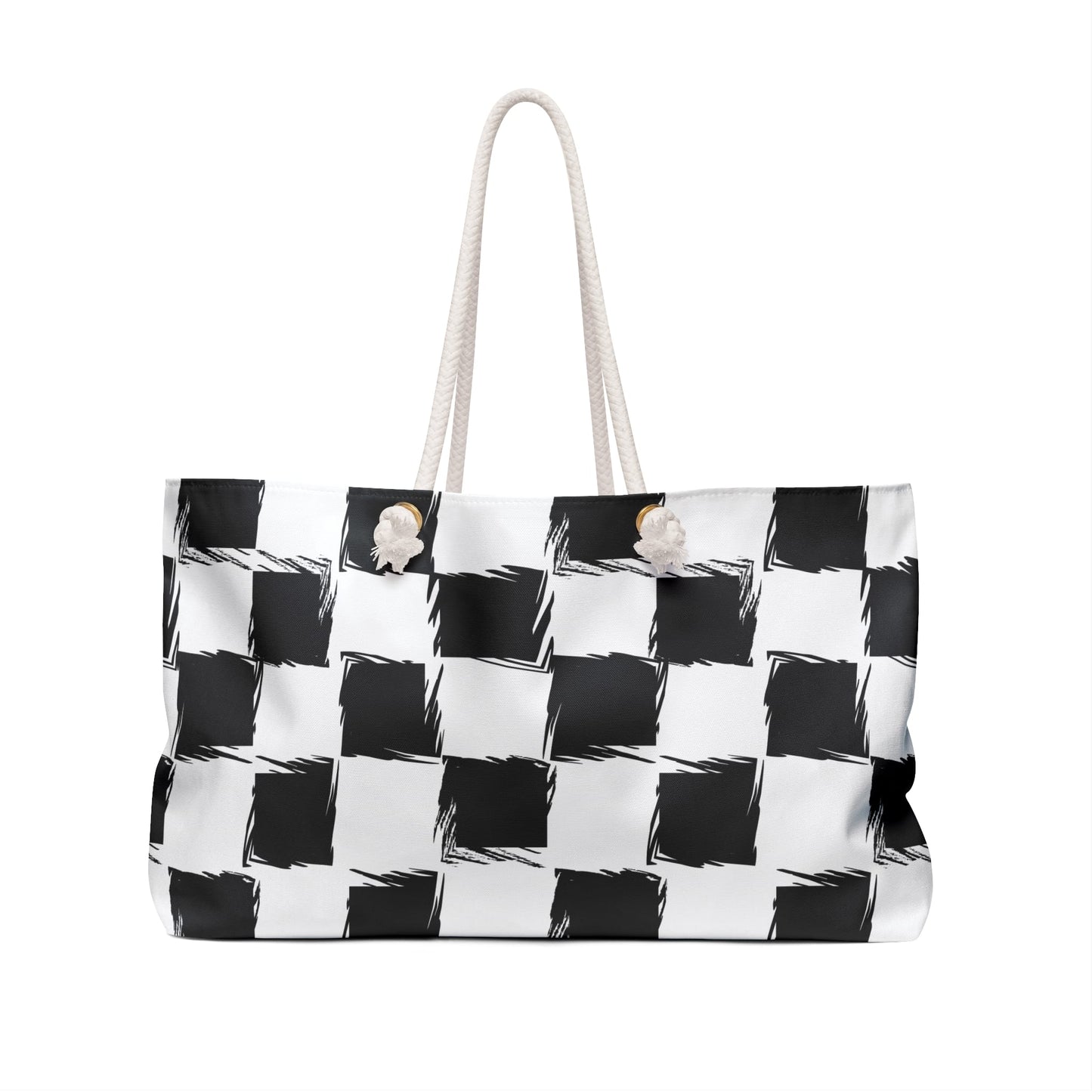 Distorted Check Weekender Bag