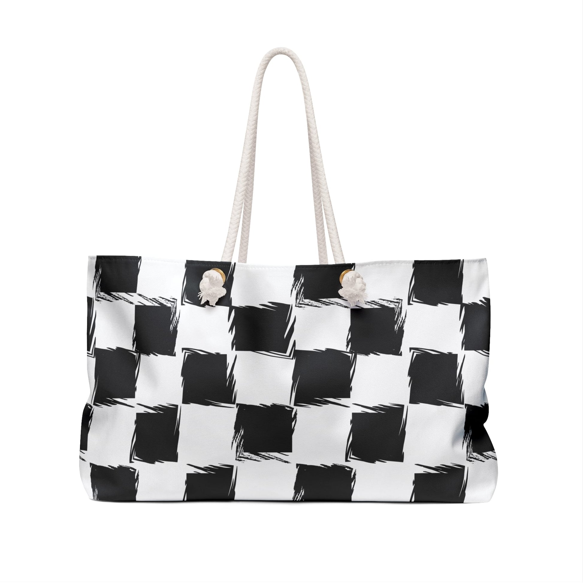 Distorted Check Weekender Bag