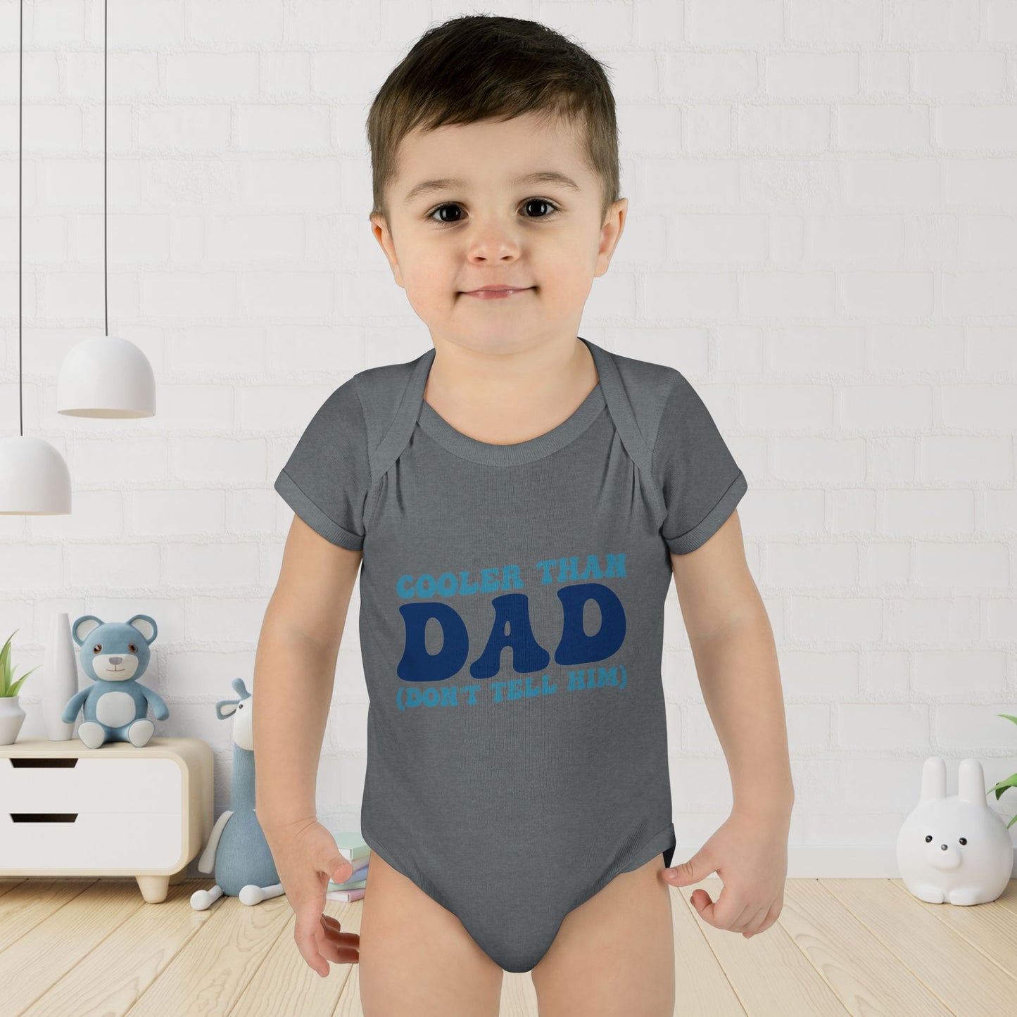 Cooler Than Dad (Don't Tell Him) Infant Baby Rib Bodysuit
