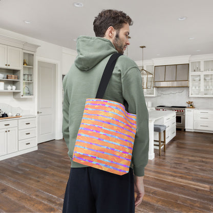 Split Spectrum Camo Canvas Tote Bag