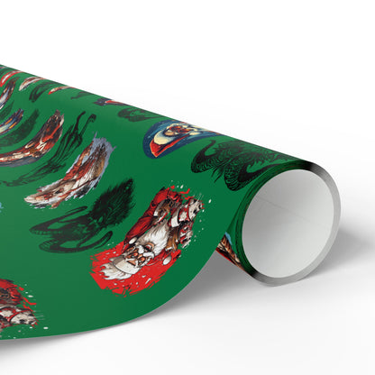 Creepy Santa & Krampus Wrapping Paper