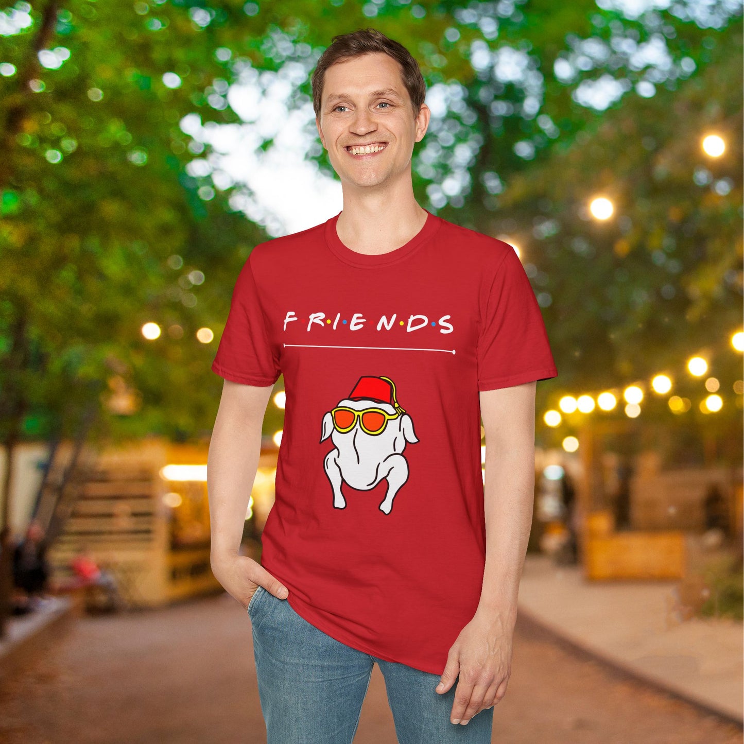 Friends; Thanksgiving Turkey Adult T-shirt