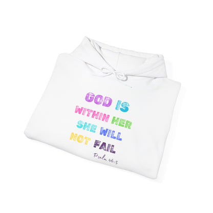 God Is Within Her She Will Not Fail Heavy Blend™ Hooded Sweatshirt
