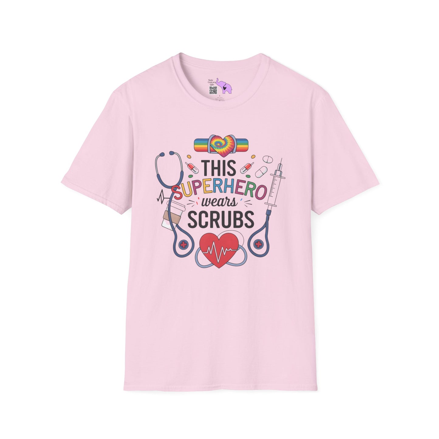 This Superhero Wears Scrubs Adult T-shirt