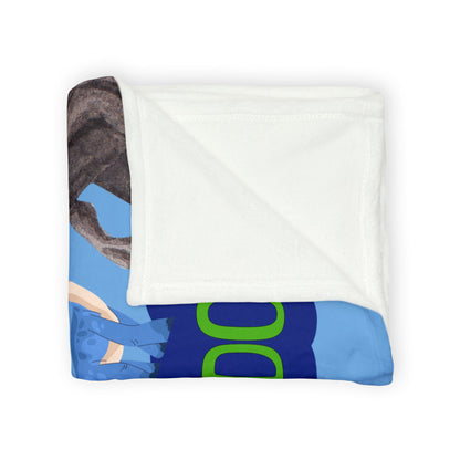 Custom Name Dinosaur Soft Polyester Blanket