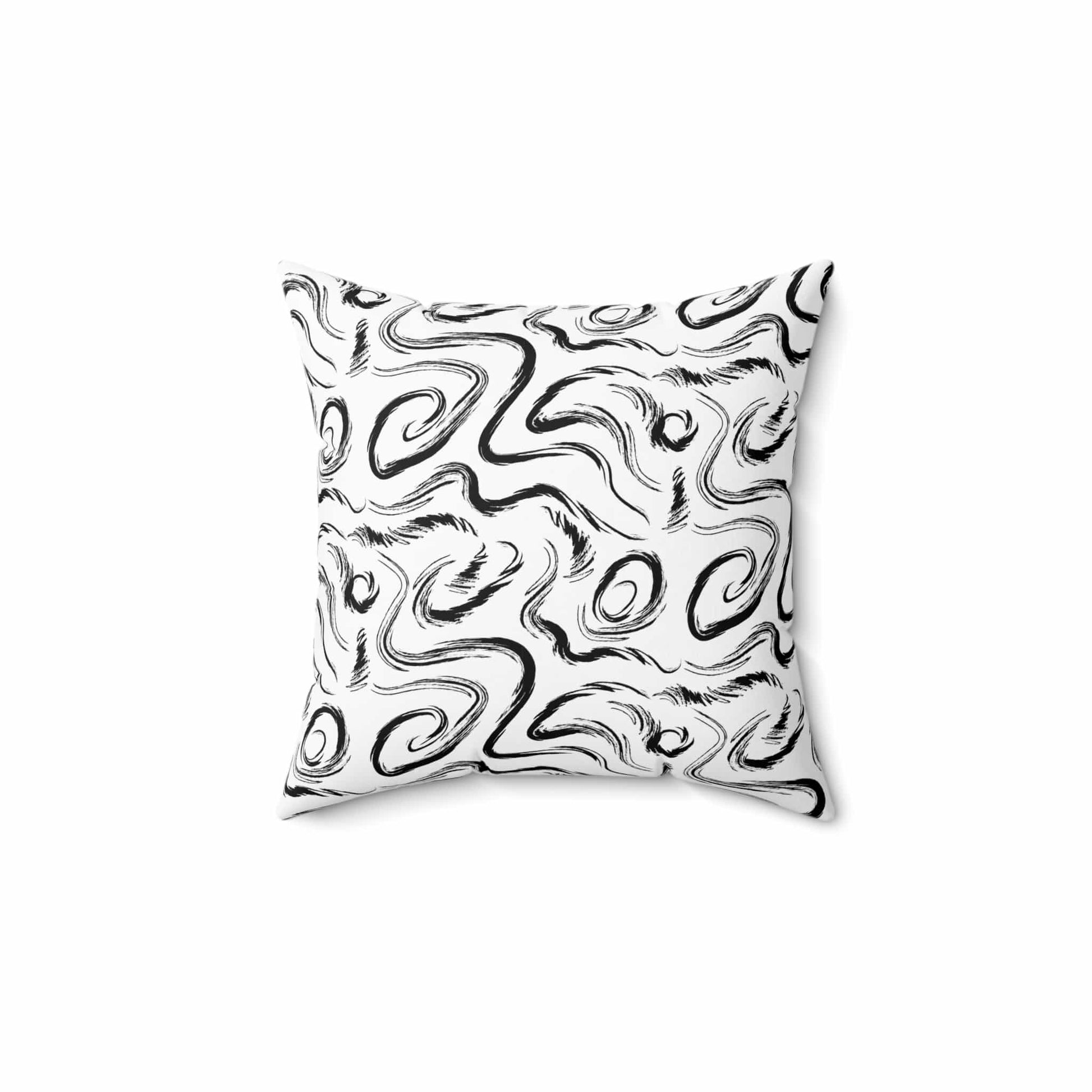 Grunge Scribbles Throw Pillow