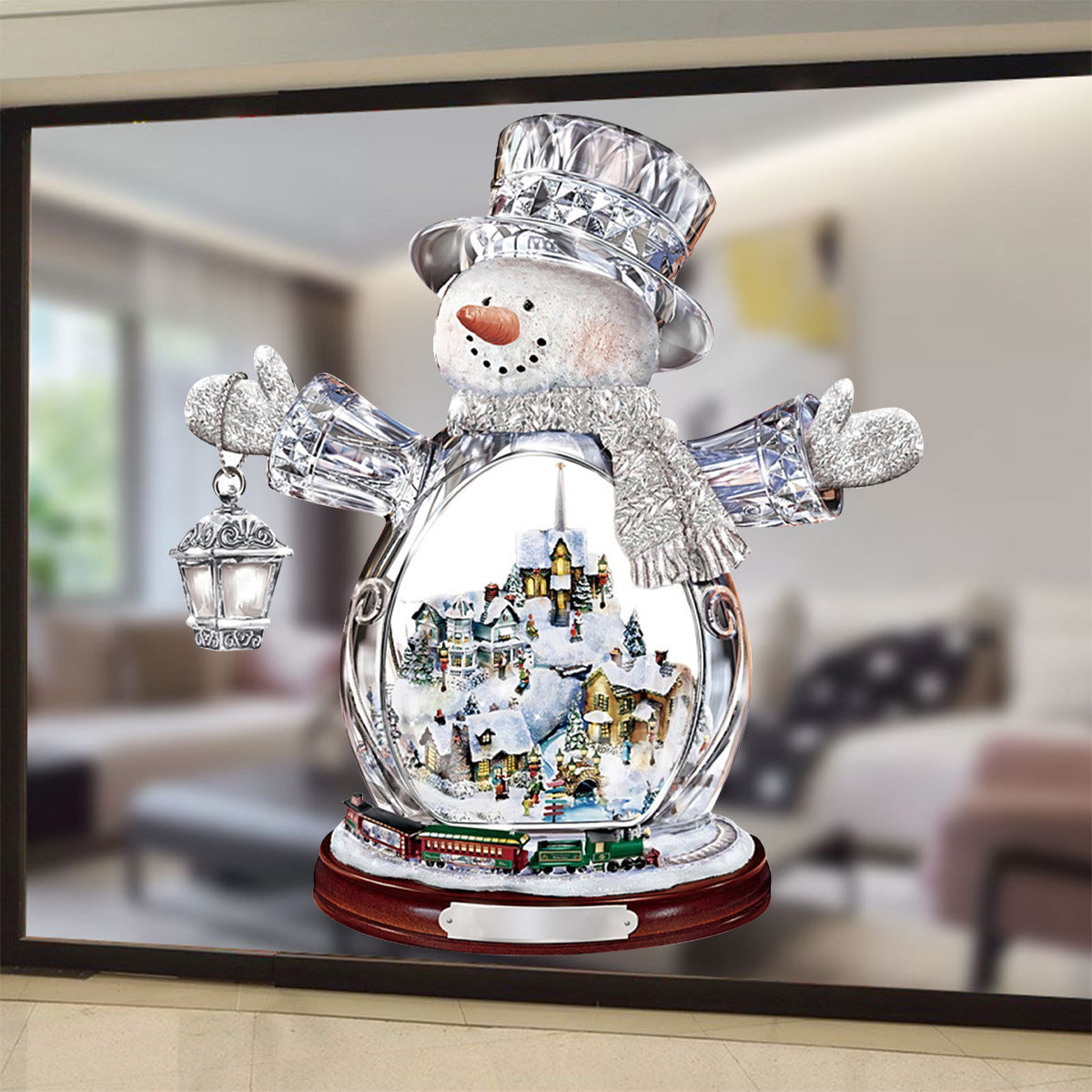 Beautiful Snowman/Snow Globe Wall/Window Stickers Decor