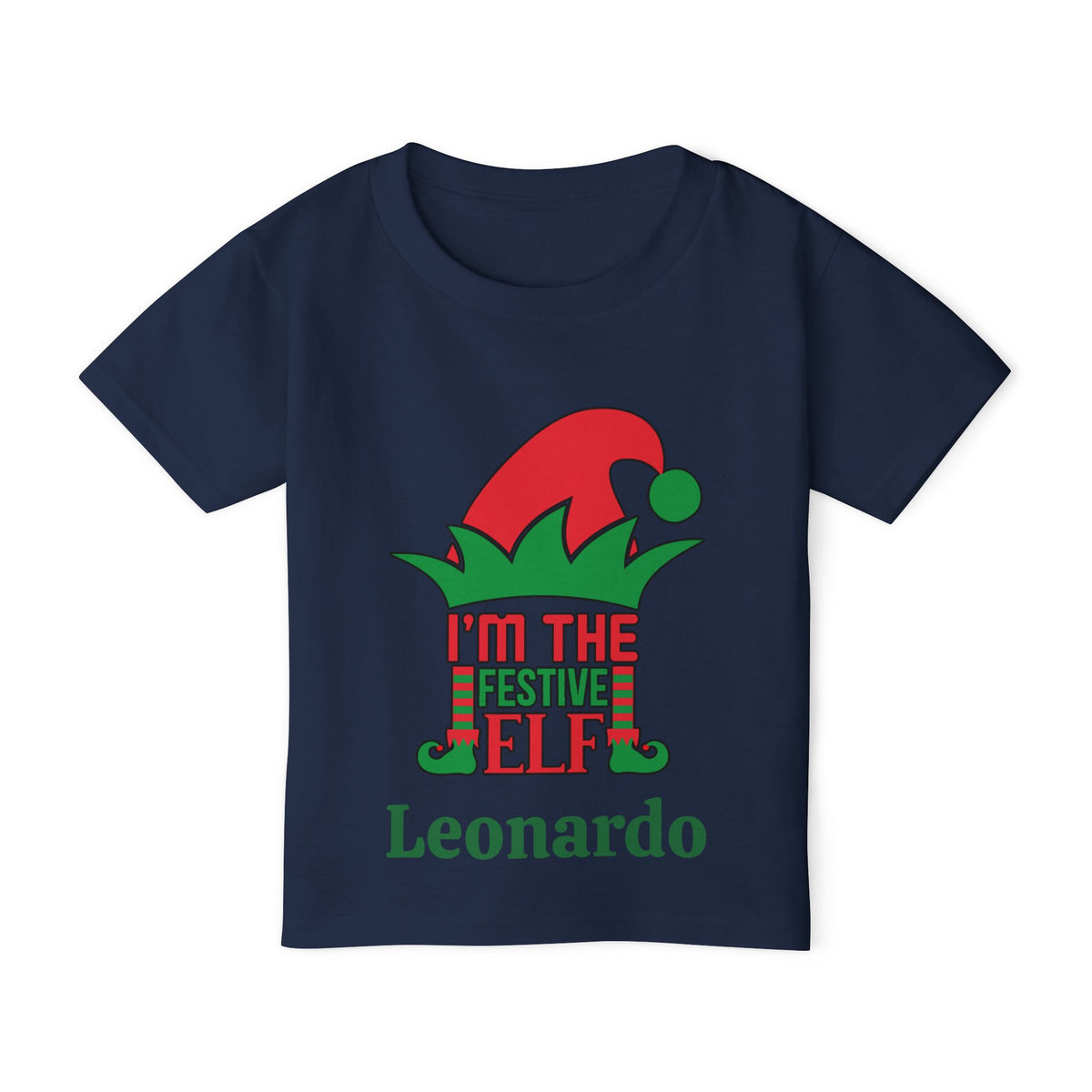 I'm The Festive Elf Personalized Heavy Cotton™ Toddler T-shirt