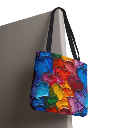 Palette Knife Hearts Canvas Tote Bag