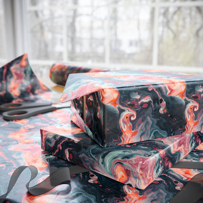 Pink Venom Marble Wrapping Paper