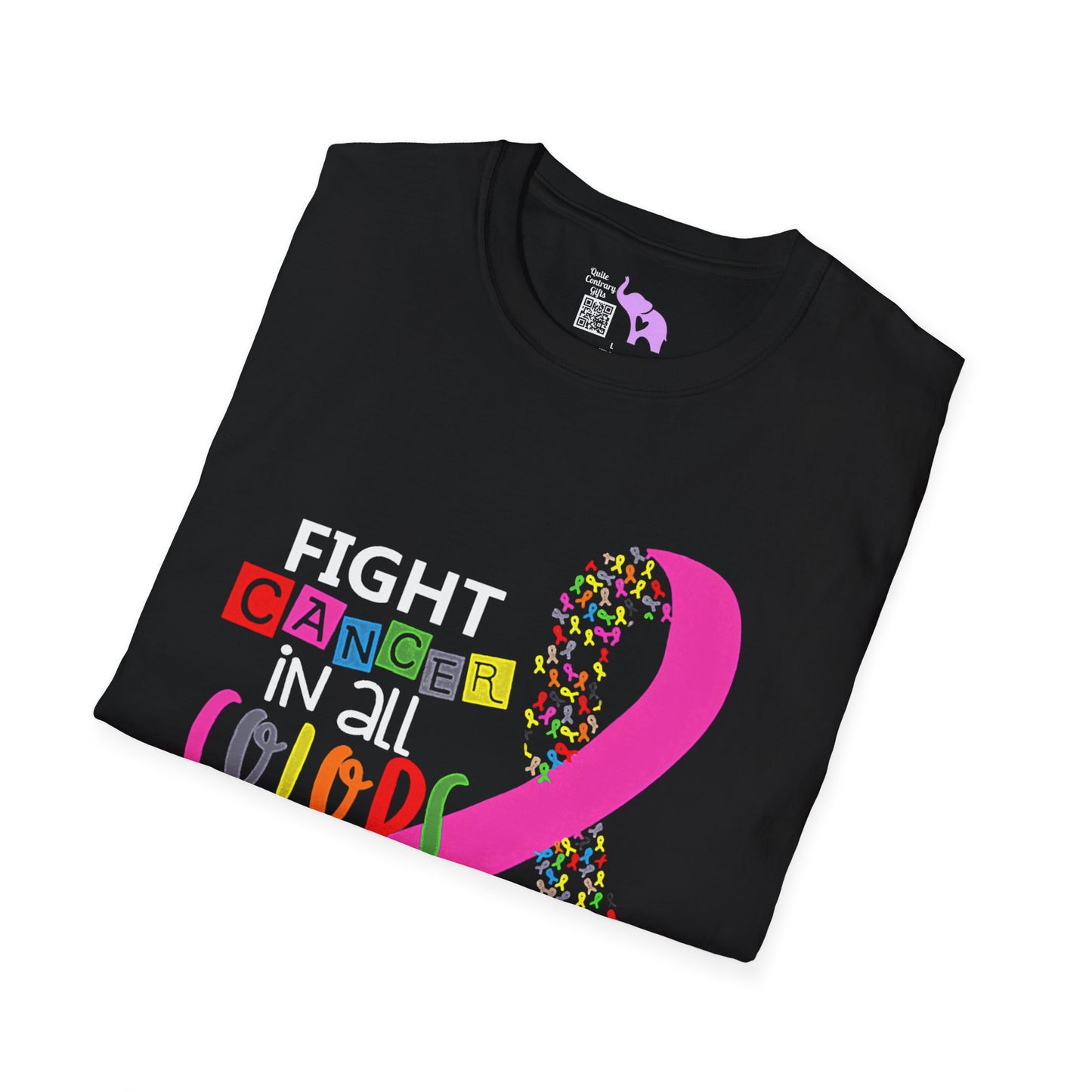 Fight Cancer All Colors 2 Adult T-shirt