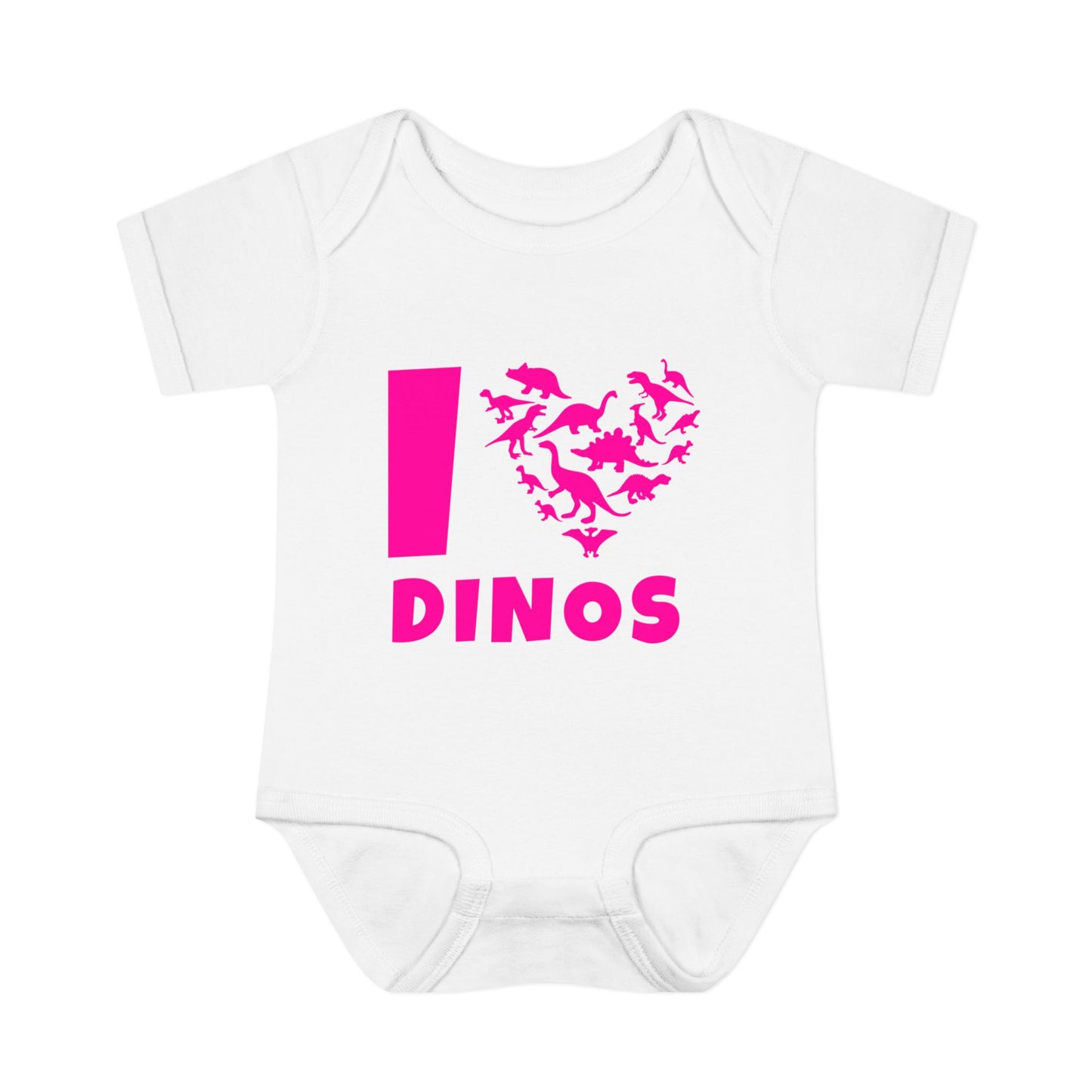 I Love Dinos (Dino Heart) Infant Baby Rib Bodysuit