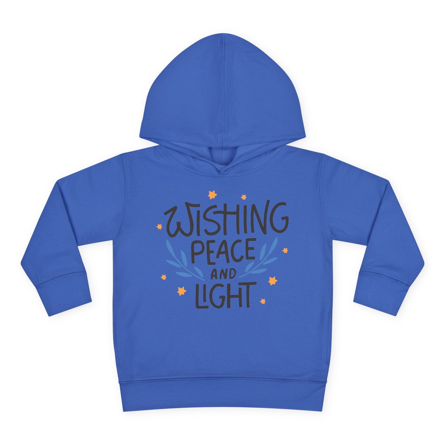Hanukkah Wishing Peace & Light 3 Toddler Pullover Fleece Hoodie