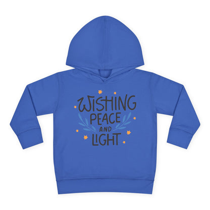 Hanukkah Wishing Peace & Light 3 Toddler Pullover Fleece Hoodie