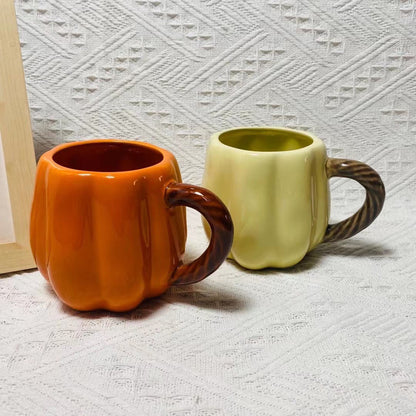 Vintage Ceramic Pumpkin Mug