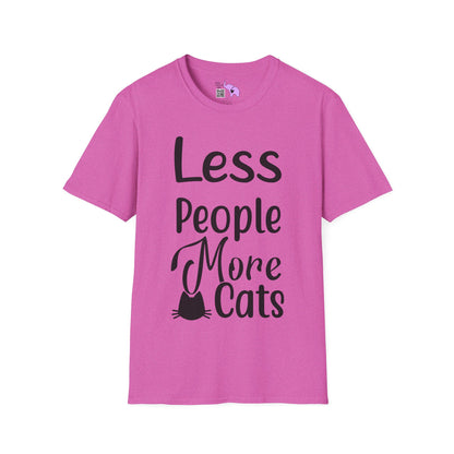 Less People More Cats Adult T-shirt