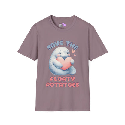 Save The Floaty Potatoes (Manatee) Adult T-shirt