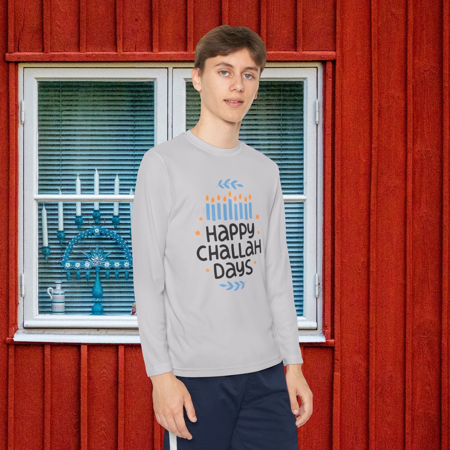 Happy Challah Days Youth Long Sleeve Tee
