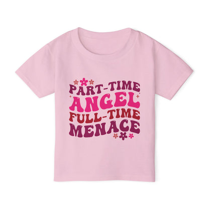 Part Time Angel Full Time Menace  Heavy Cotton™ Toddler T-shirt