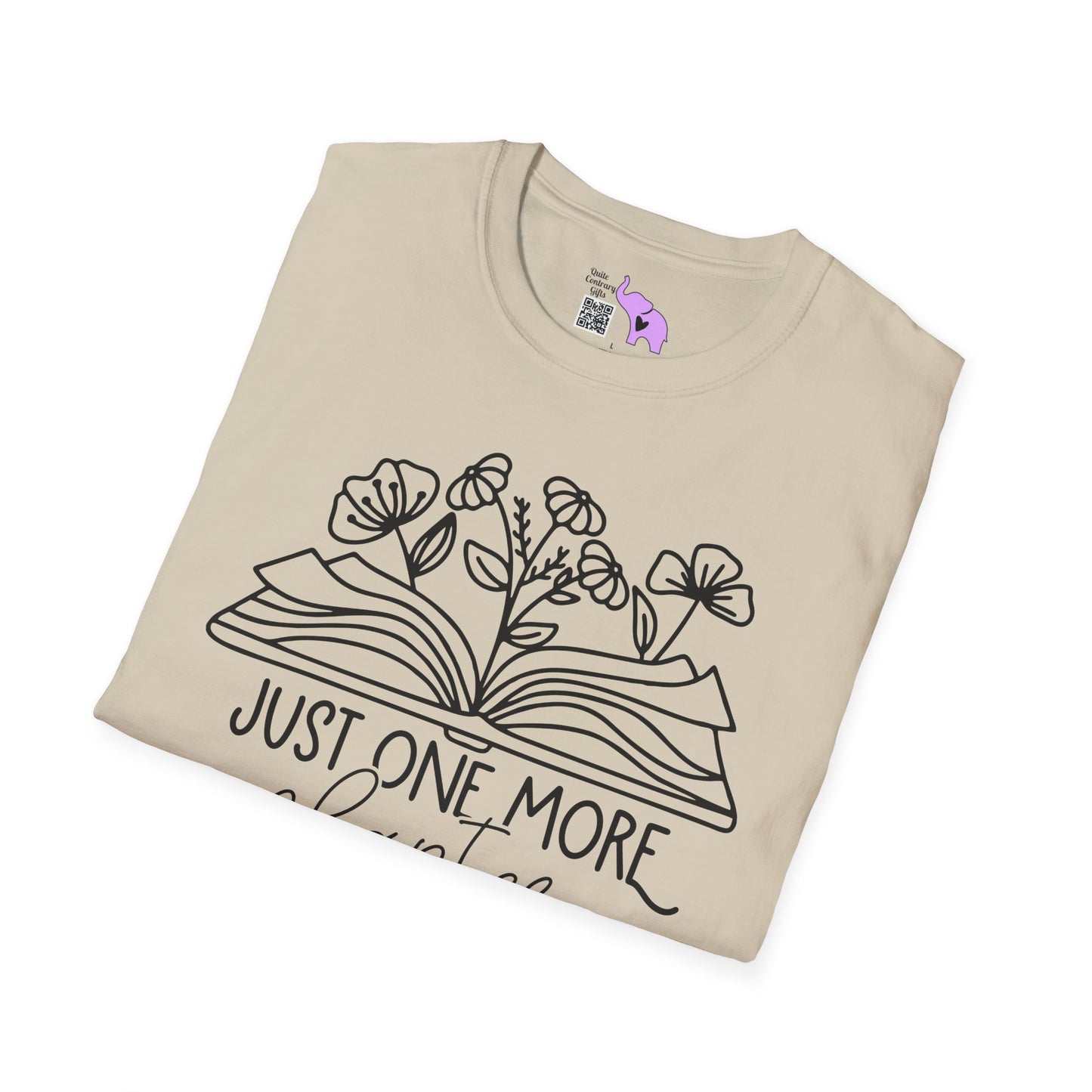 Just One More Chapter (Flowers and Open Book) Adult T-shirt