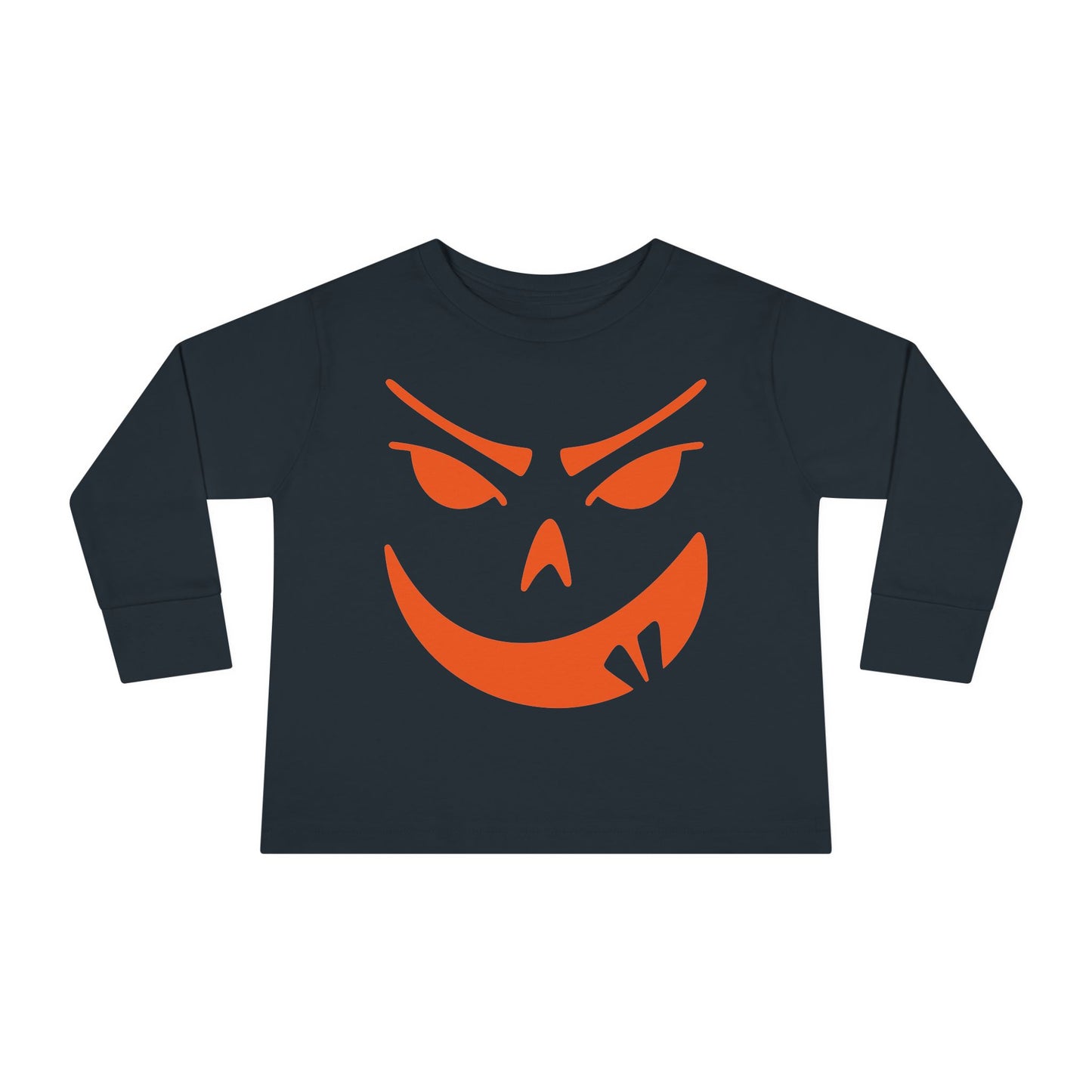 Goofy Grin Jack-O-Lantern Toddler Long Sleeve Tee