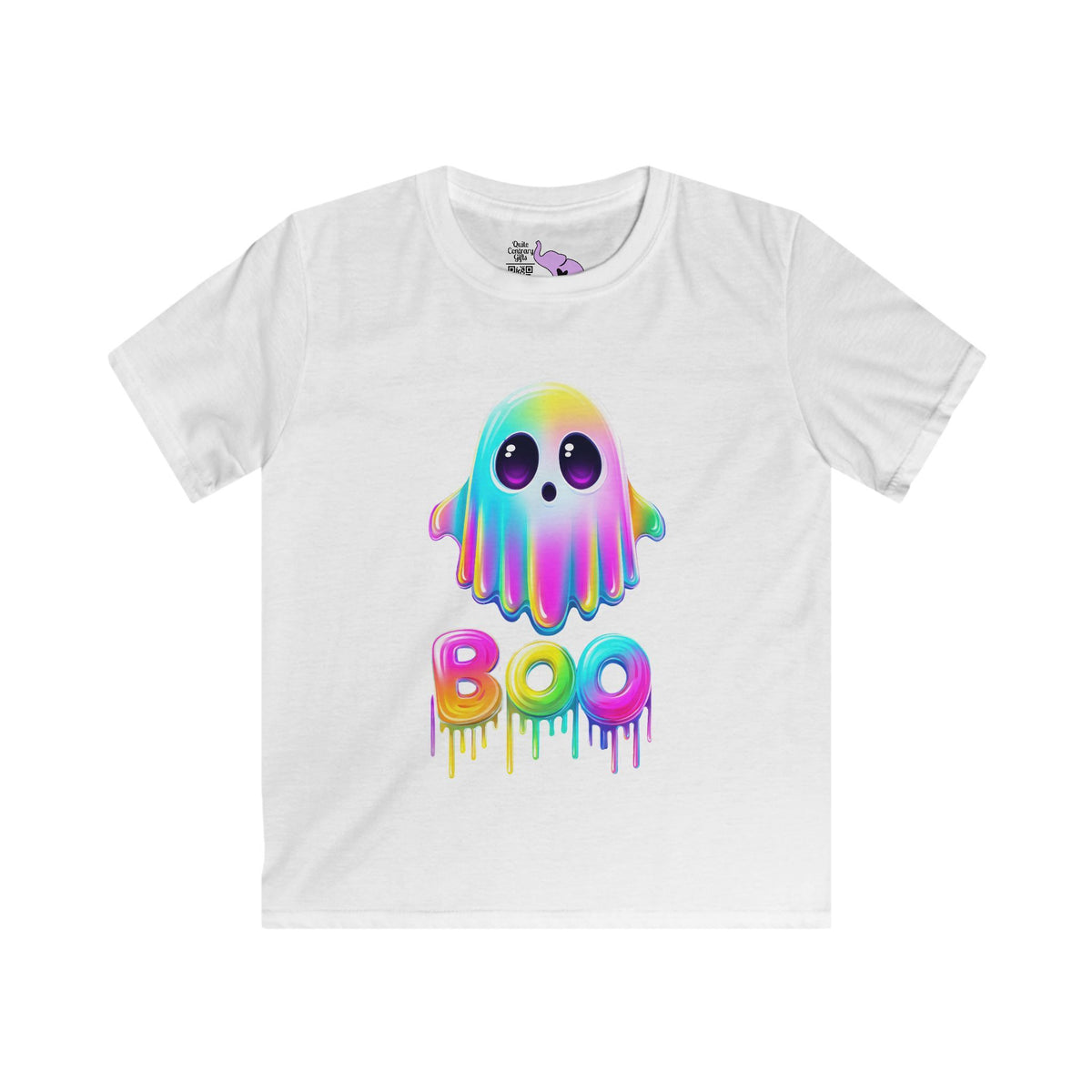 Neon Ghostly Boo Youth Softstyle Tee