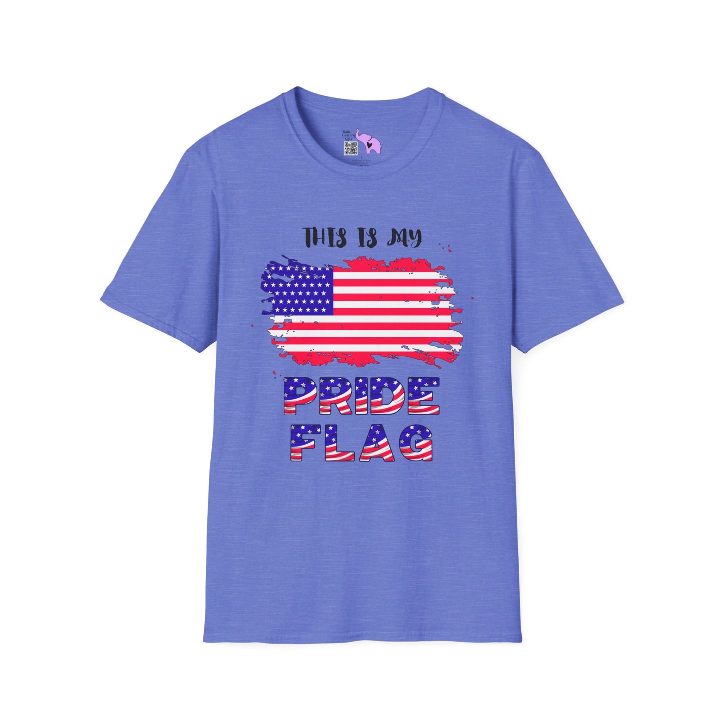 This is My Pride Flag American Flag Adult T-shirt