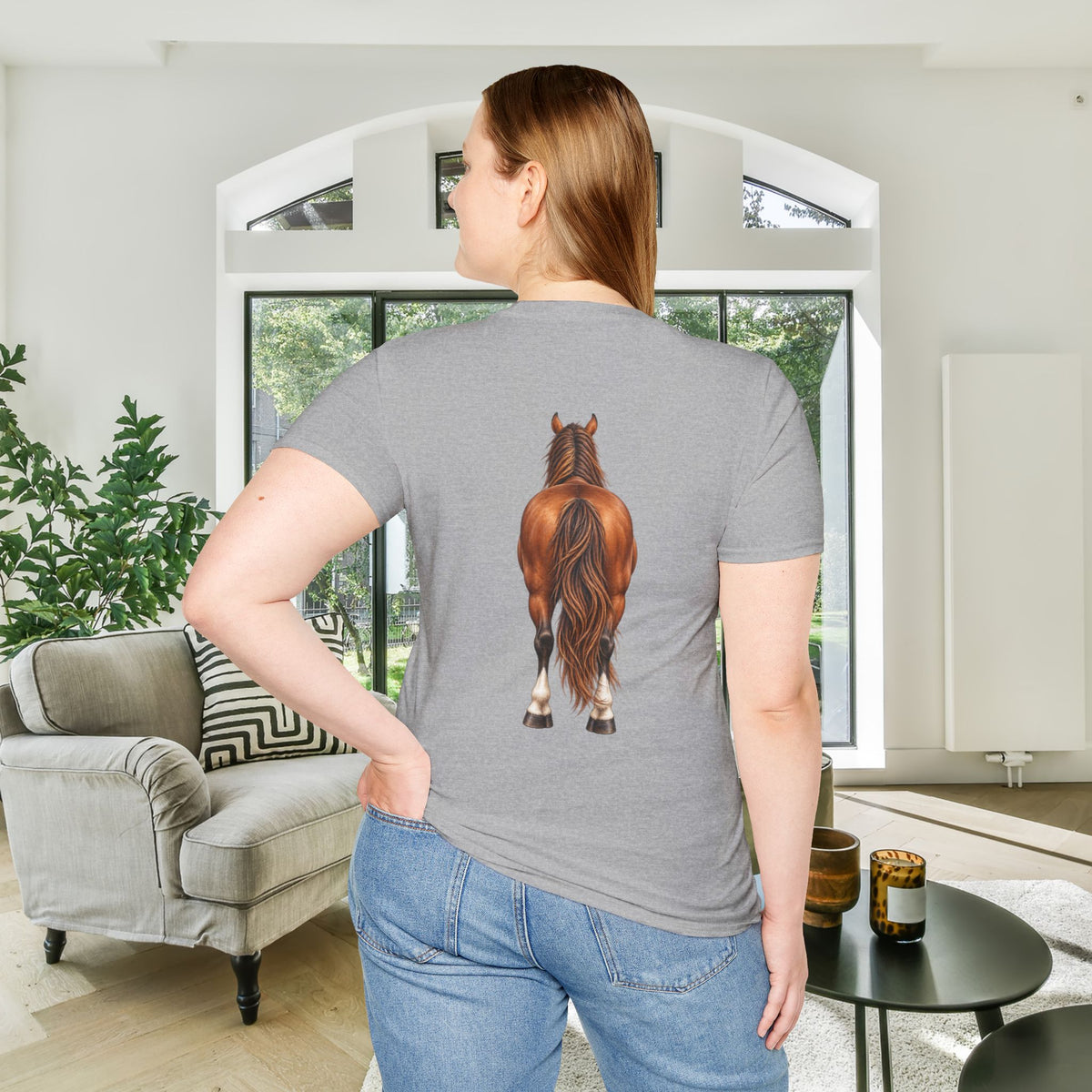 ""Front to Back Horse Lover Adult T-shirt