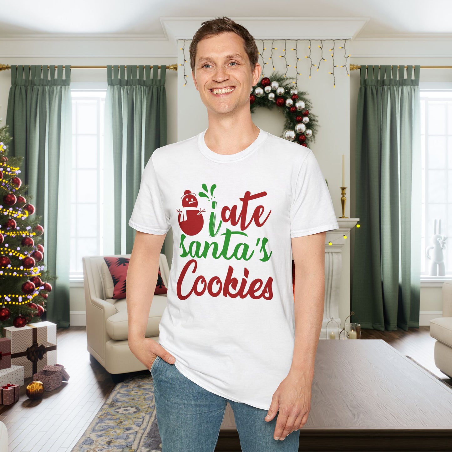 I Ate Santa's Cookies Adult T-shirt