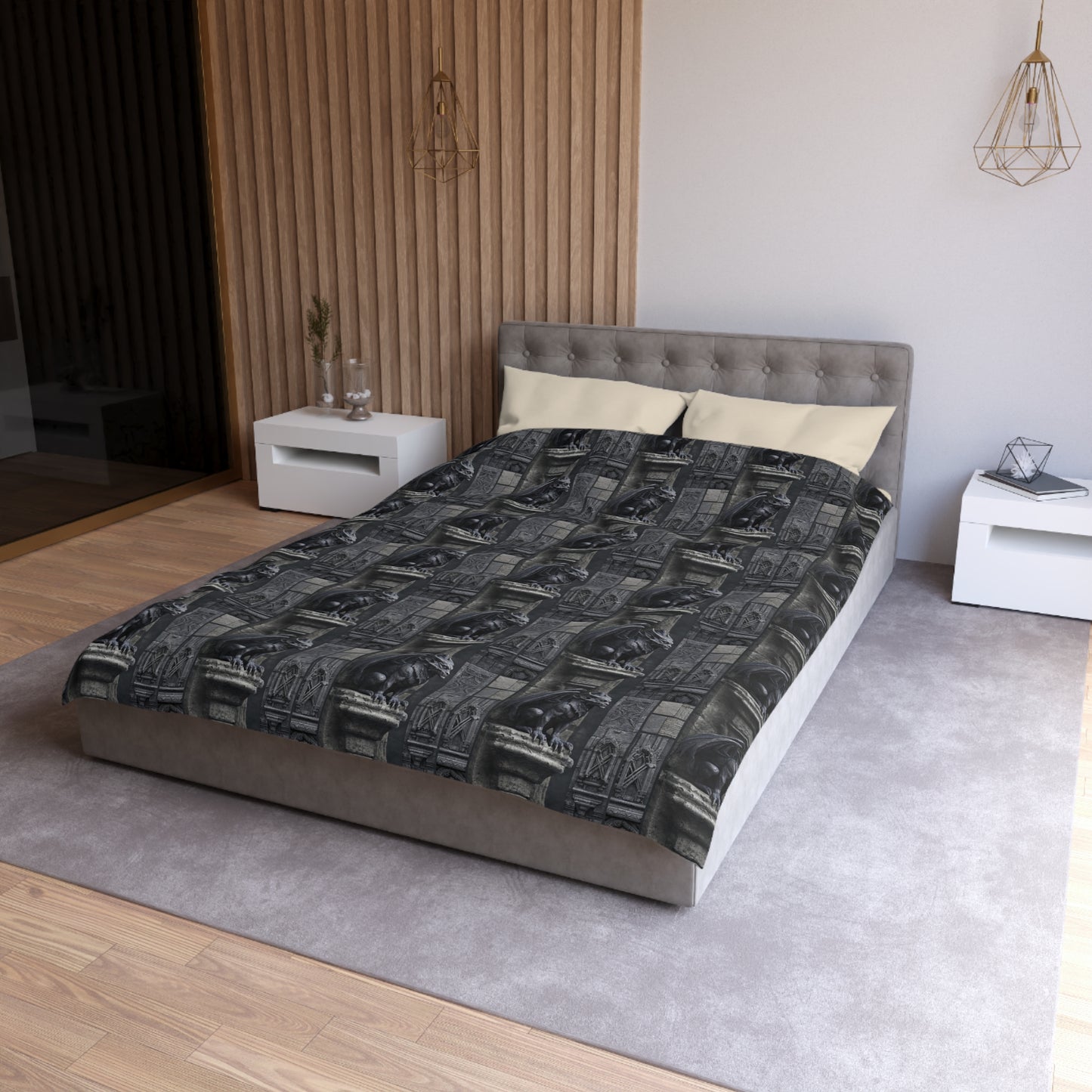 Gargoyle Vigil Microfiber Duvet Cover