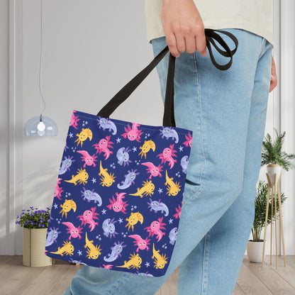 Axolotl Lagoon Canvas Tote Bag