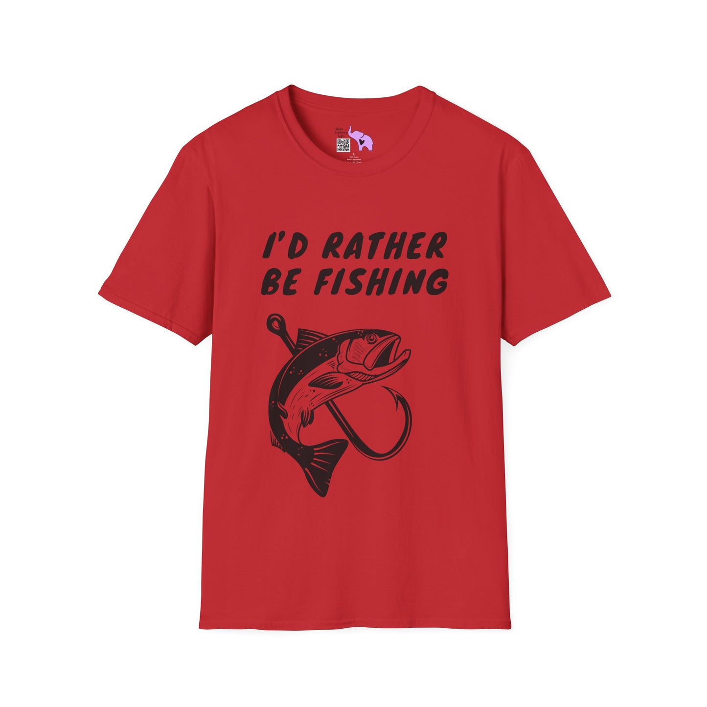 I'd Rather Be Fishing Adult T-shirt