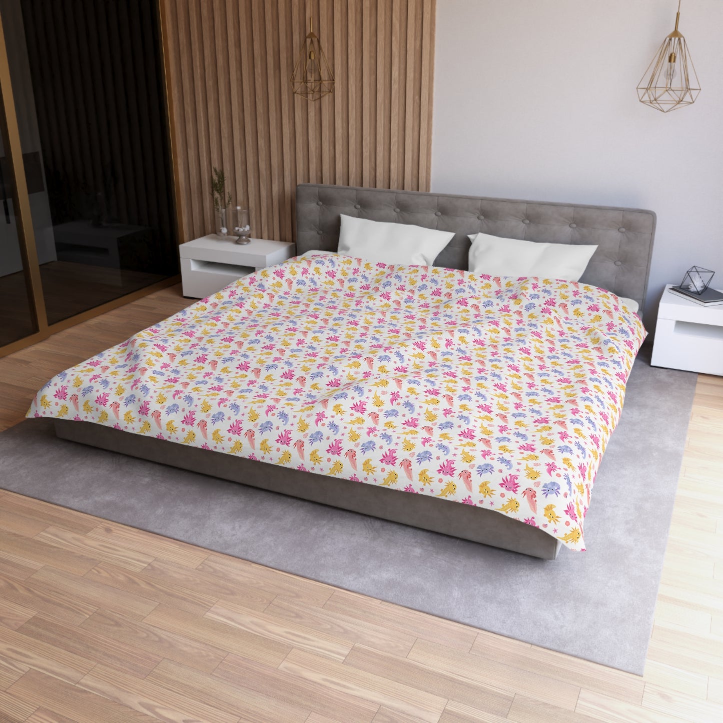 Axolotl Whimsy Microfiber Duvet Cover