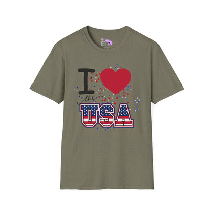 I Love The USA Adult T-shirt