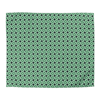 Emerald Pinwheels Duvet Bedding Set