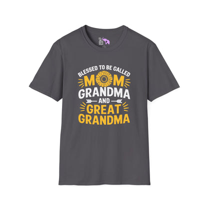 Blessed To Be Called Mom Grandma Great Grandma Adult T-shirt