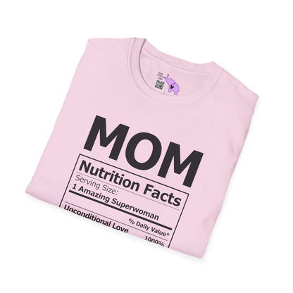 Mom Nutrition Facts Adult T-shirt