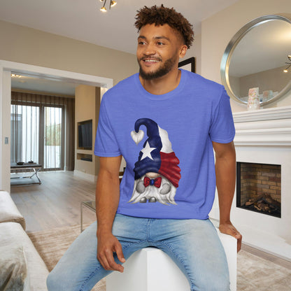 Texas Bowtie Gnome Adult T-shirt