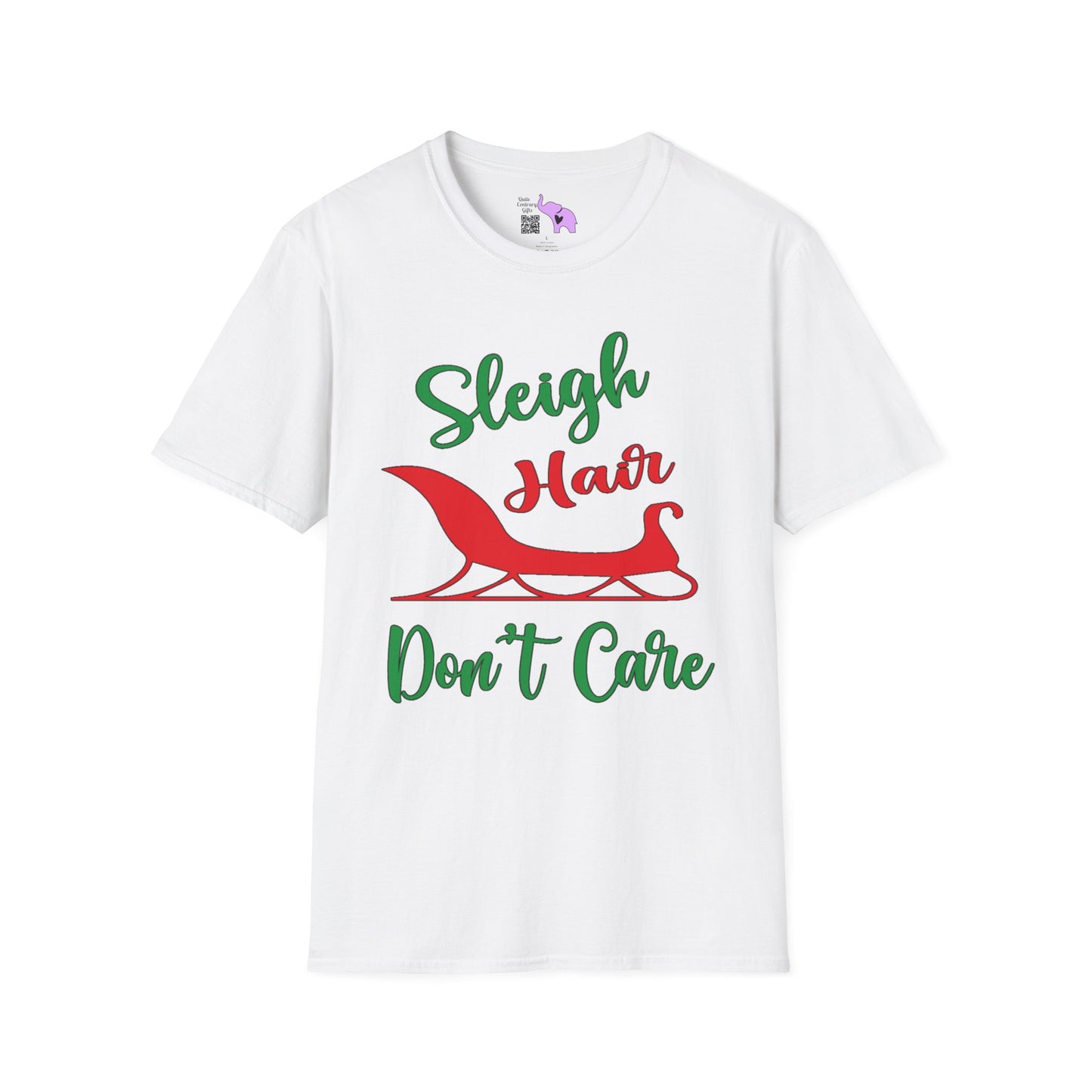 Sleigh Hair Don't Care Adult T-shirt