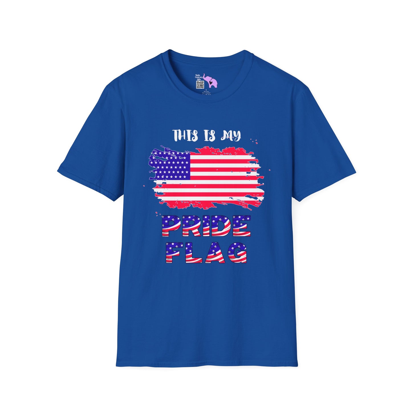 This is My Pride Flag American Flag Adult T-shirt