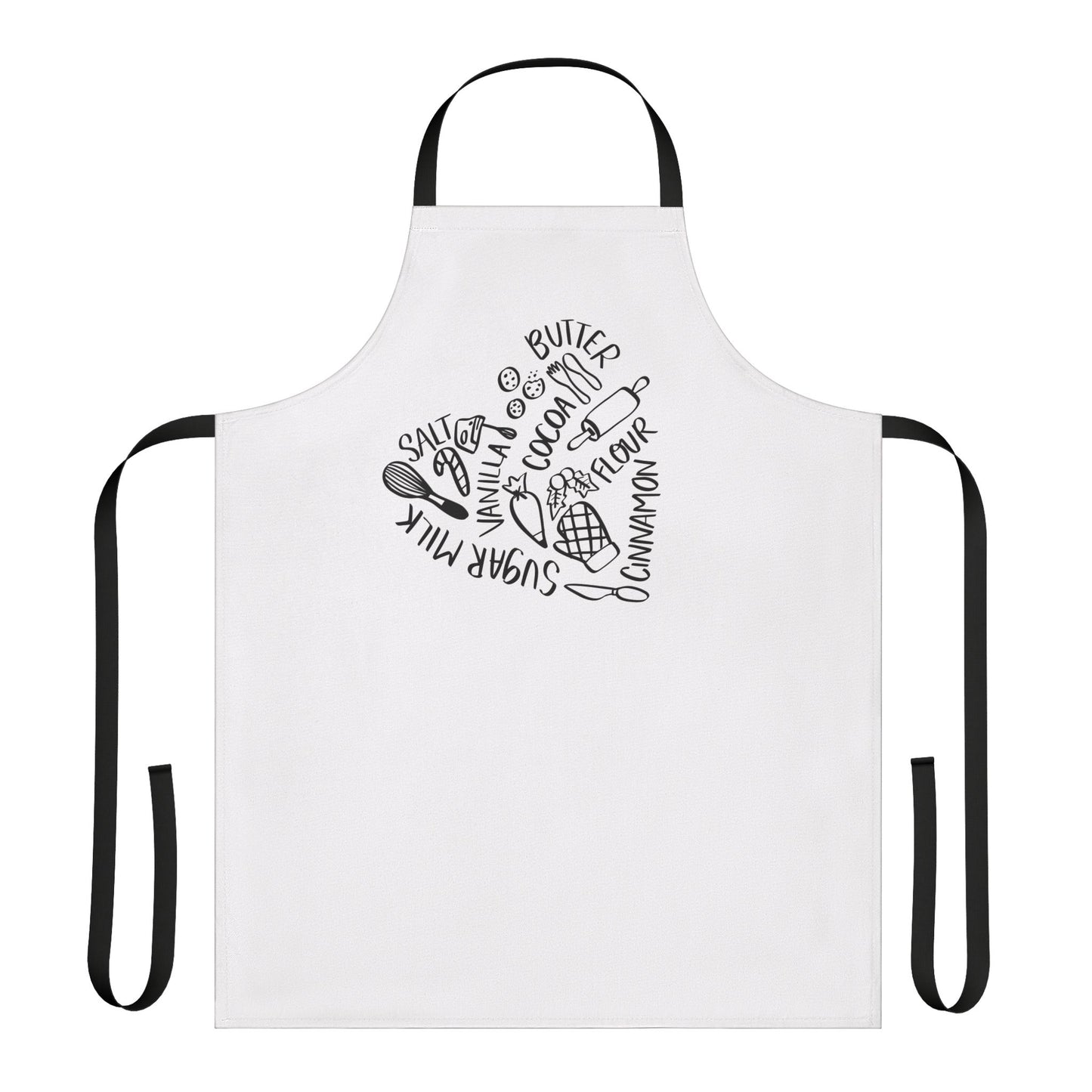 Baking Ingredients Heart Apron