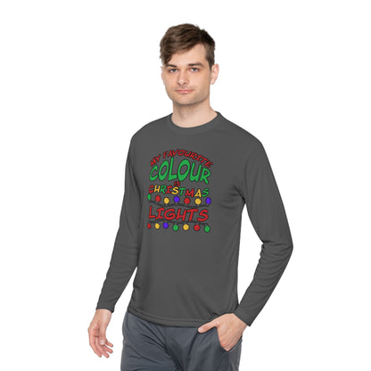 My Favourite Colour Is Christmas Lights Adult Long Sleeve Tee