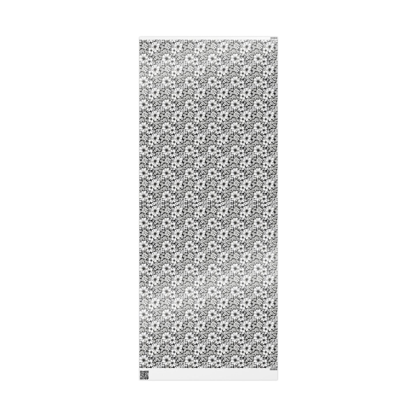 Black & White Forget-Me-Nots Gift Wrap for All Occasions