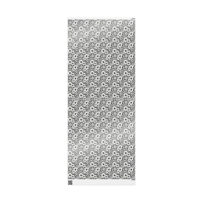 Black & White Forget-Me-Nots Gift Wrap for All Occasions