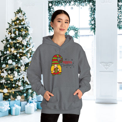 Merry Christmas Girl Gnome Adult Heavy Blend™ Hoodie